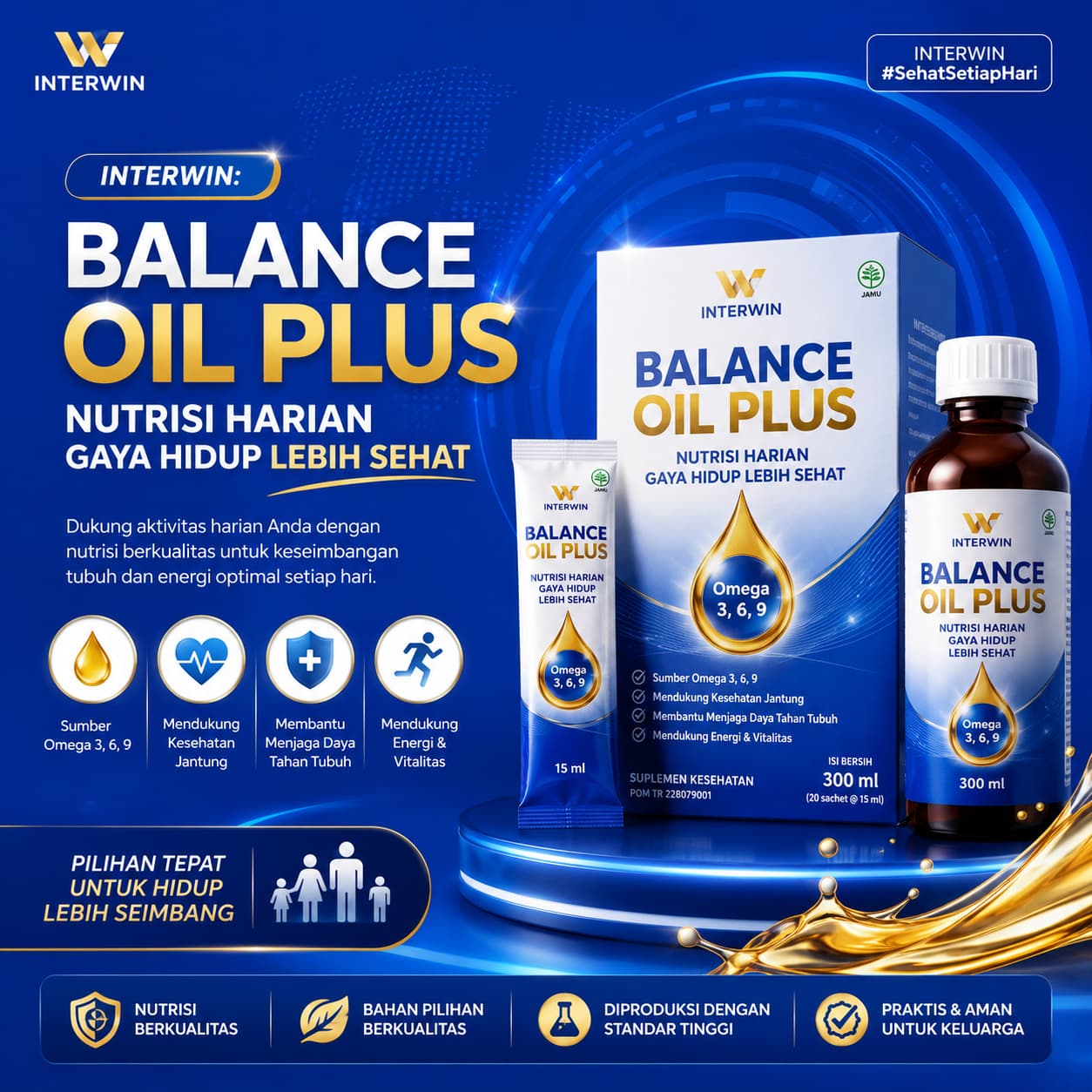 INTERWIN: Balance Oil Plus Nutrisi Harian Gaya Hidup Lebih Sehat