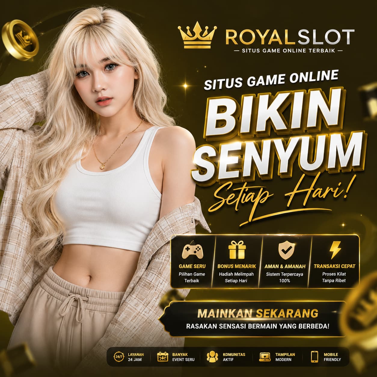 ROYALSLOT Situs Game Online Bikin Senyum Setiap Hari
