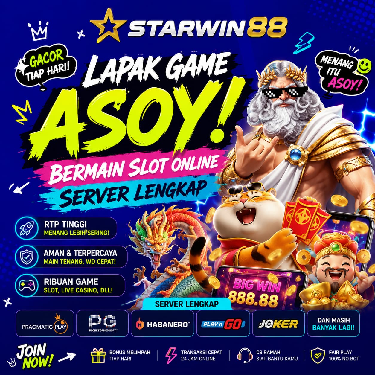 STARWIN88 Lapak Game Asoy Bermain Slot Online Server Lengkap